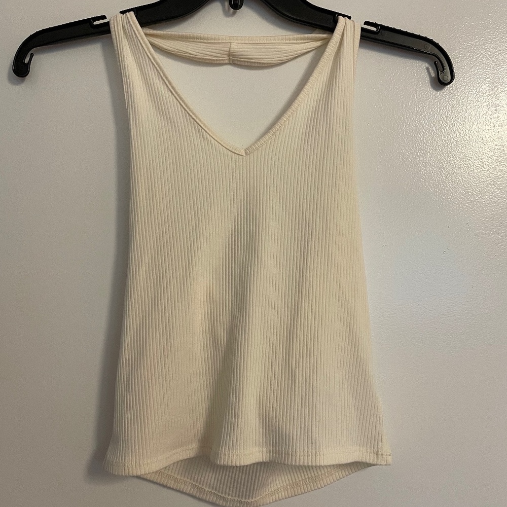 White halter tank top American Eagle